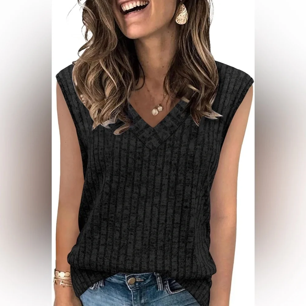 Super soft cap sleeve sweater